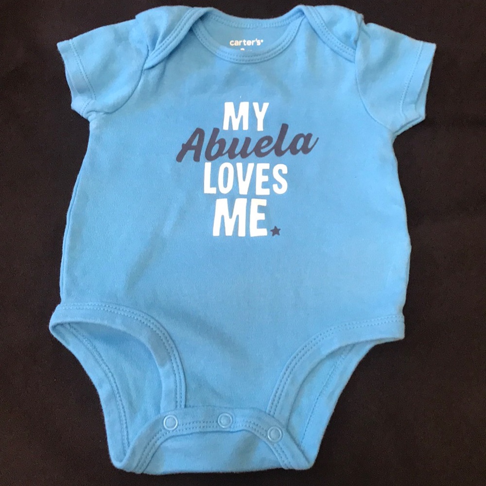 Blue Short sleeve Quote Bodysuits size 3 Months